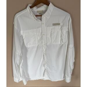 FIELD & STREAM Men's XL Vented Fishing Shirt Long Sleeve Button Up White